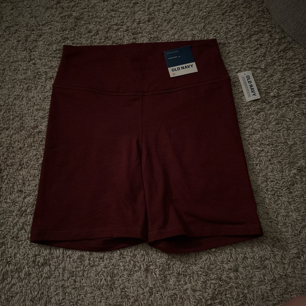 Old Navy Women's High Waist Maroon Shorts